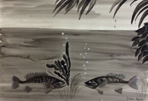 Watercolor and wash on paper