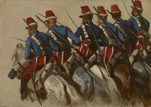 Oil on paper, mounted on board