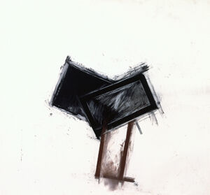 Charcoal, chalk on paper