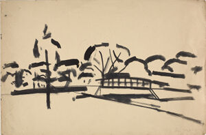 Brush and ink on paper