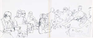 Pen and ink on paper