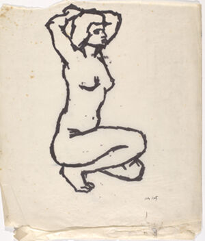 Brush and ink on paper
