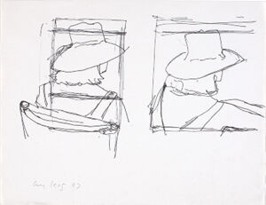 Pen and ink on paper