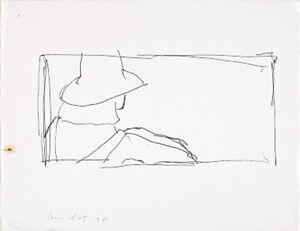 Pen and ink on paper