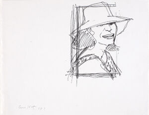Pen and ink on paper