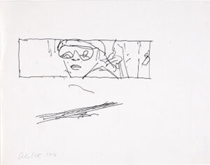Pen and ink on paper