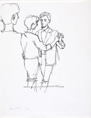 Pen and ink on paper
