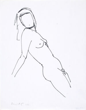 Pen and ink on paper