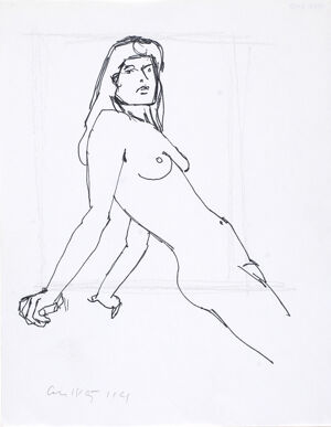 Pen and ink on paper