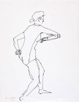 Pen and ink on paper