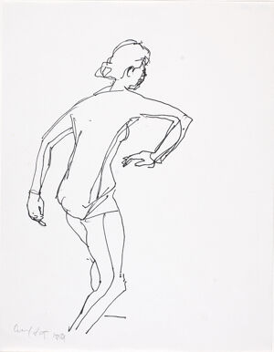 Pen and ink on paper