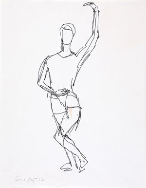 Pen and ink on paper