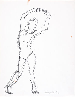 Pen and ink on paper