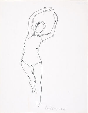 Pen and ink on paper