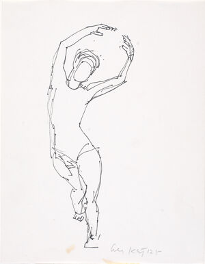 Pen and ink on paper