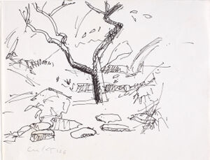 Pen and ink on paper