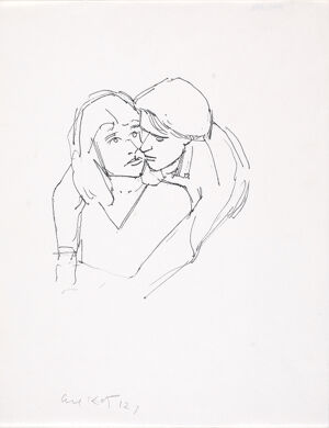 Pen and ink on paper