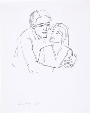 Pen and ink on paper