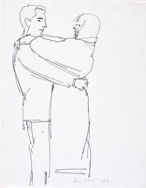 Pen and ink on paper
