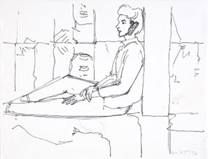 Pen and ink on paper
