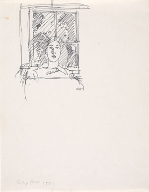 Pen and ink on paper