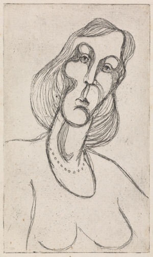 Drypoint on michallet paper