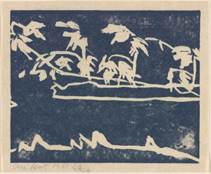 Linocut on Japanese Paper Printer: John C. Erickson, Ny Published By Bernd Kluse