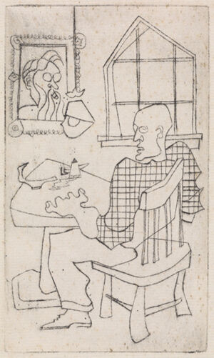 Drypoint on michallet paper