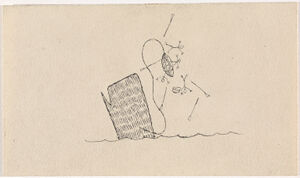 Pen and ink on paper