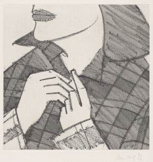 Softground etching and aquatint on paper