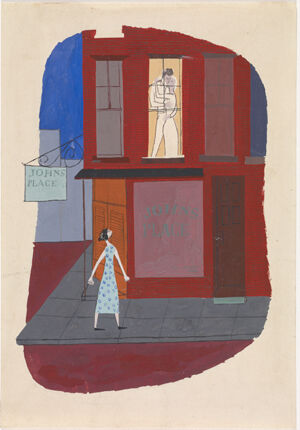 Tempera wash on paper