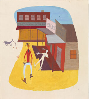 Tempera wash on paper