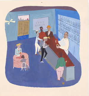 Tempera wash on paper