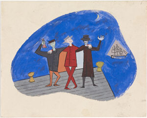 Tempera wash on paper