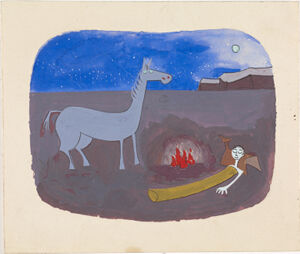 Tempera wash on paper