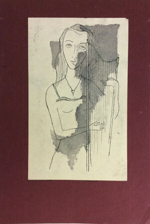 Black wash? on paper