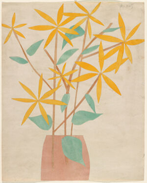 cut and pasted paper on paper