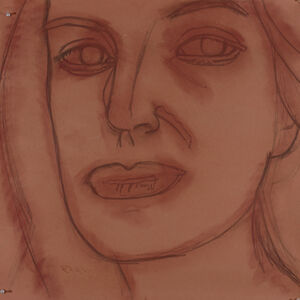 Charcoal and dry pigment on paper