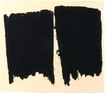Paintstick on screenprint on handmade paper