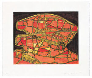 One of 12 intaglios with open-bite etching, soft ground etching, sugar-lift aqua