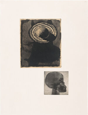 One of 14 intaglios; hand-drawn Mylar gravure, sugar-lift aquatint and photograv
