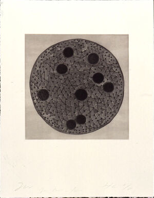 Etching and spit bite aquatint printed in one color on hahnemuhle paper
