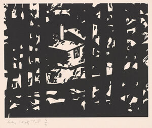 Linocut on paper