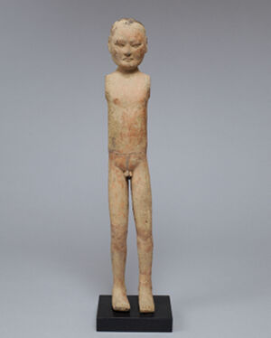 Earthenware with pigment