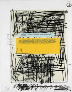 One of 42 lithographs with text by Ben Marcus  on Chartum Natural Translucent pa
