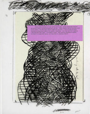 One of 42 lithographs with text by Ben Marcus  on Chartum Natural Translucent paper