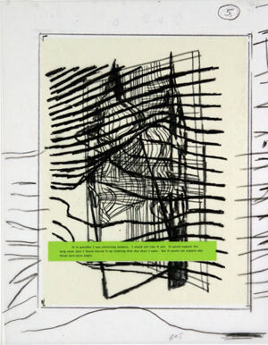 One of 42 lithographs with text by Ben Marcus  on Chartum Natural Translucent pa
