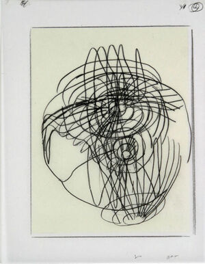 One of 42 lithographs with text by Ben Marcus  on Chartum Natural Translucent pa