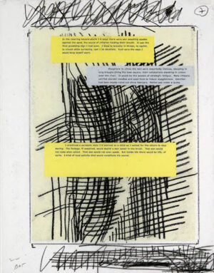 One of 42 lithographs with text by Ben Marcus  on Chartum Natural Translucent pa