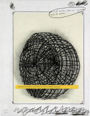One of 42 lithographs with text by Ben Marcus  on Chartum Natural Translucent pa